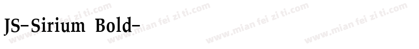 JS-Sirium Bold字体转换